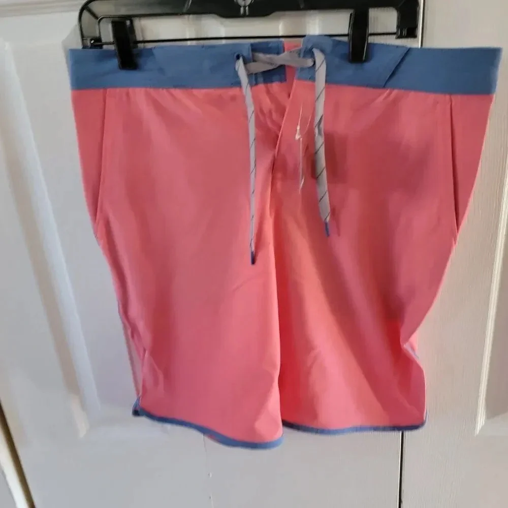 Eddie Bauer Men's Amphib Board Pink Polyester Blend Shorts 2.0 Size 33